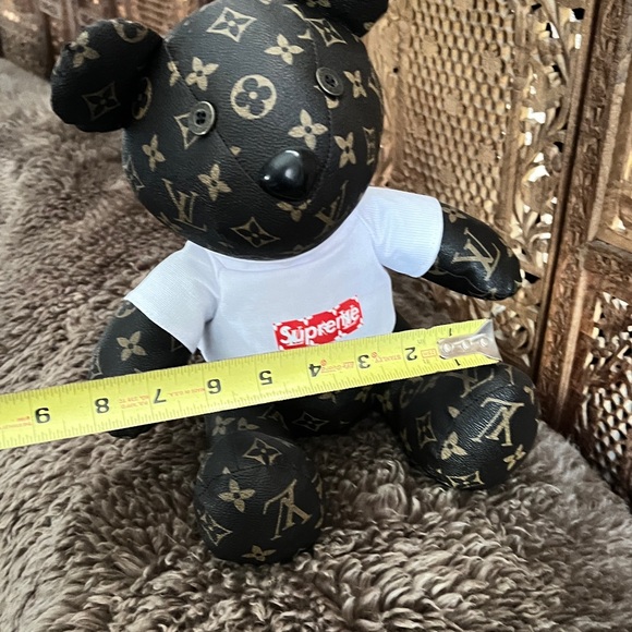 Handsome Monogram Bear with White and Red Accents - Picture 6 of 7